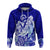 Queen Salote College Tonga Hoodie Kupesi Style Ver02 LT7 Pullover Hoodie Blue - Polynesian Pride