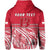 Custom Tahiti Rugby Hoodie Marvelous Version Red Custom Text and Number - Polynesian Pride