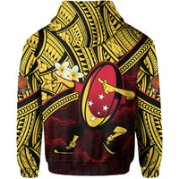 Papua New Guinea Rugby Zip Hoodie Style Dab Trend - Polynesian Pride
