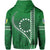 Cook Islands Rugby Zip Hoodie Simple Style Green - Polynesian Pride