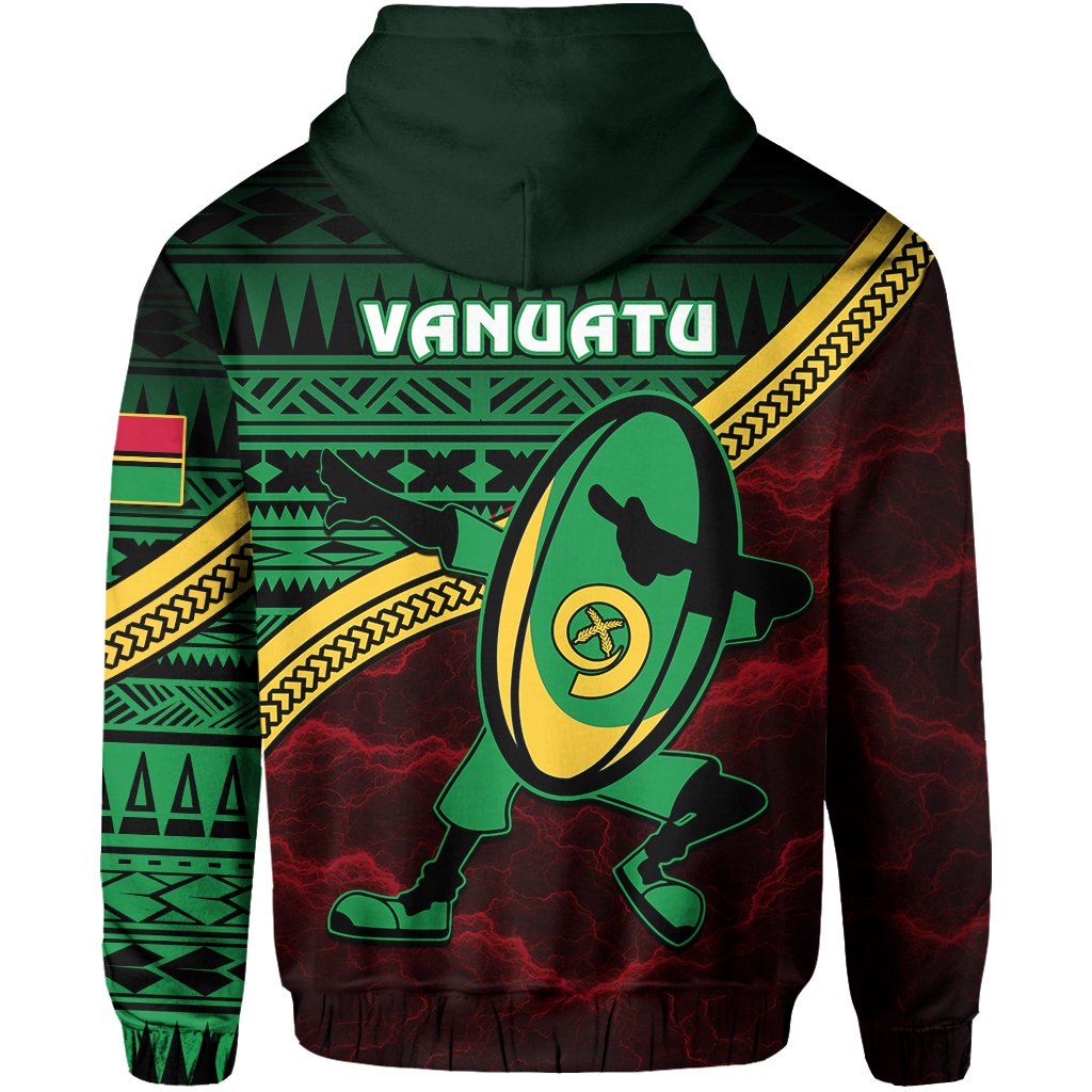 Vanuatu Rugby Hoodie Dab Trend Creative - Polynesian Pride