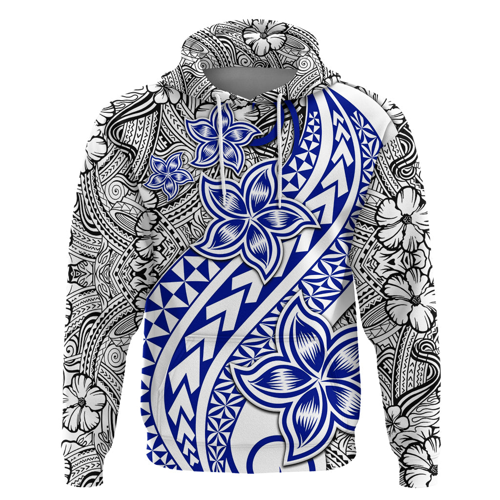 Traditional Polynesian Tribal Tattoo Retro Couple Hoodie Blue LT9 - Polynesian Pride