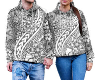 Traditional Polynesian Tribal Tattoo Retro Couple Hoodie Grey LT9 - Polynesian Pride