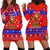 Samoa Christmas -Maunia Le Kilisimasi Santa Polynesia Tatoo Hoodie Dress - LT2 RED - Polynesian Pride