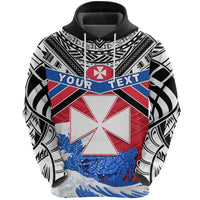 Custom Wallis and Futuna Rugby Hoodie Spirit Unisex Red - Polynesian Pride