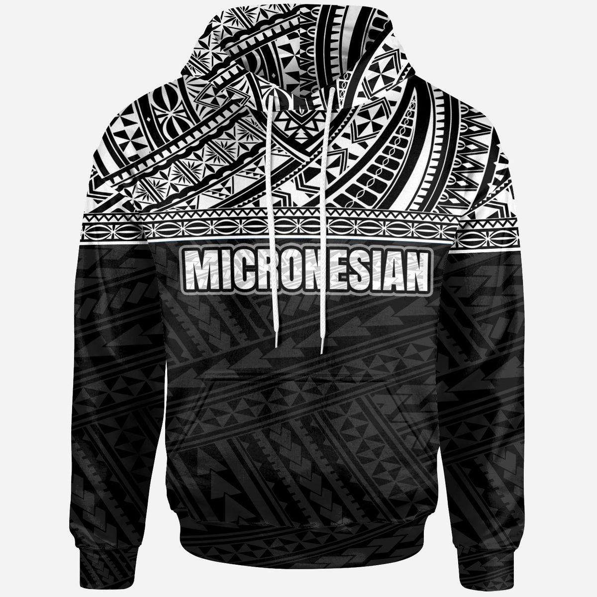 Micronesia Hoodie Black Style Unisex Black - Polynesian Pride