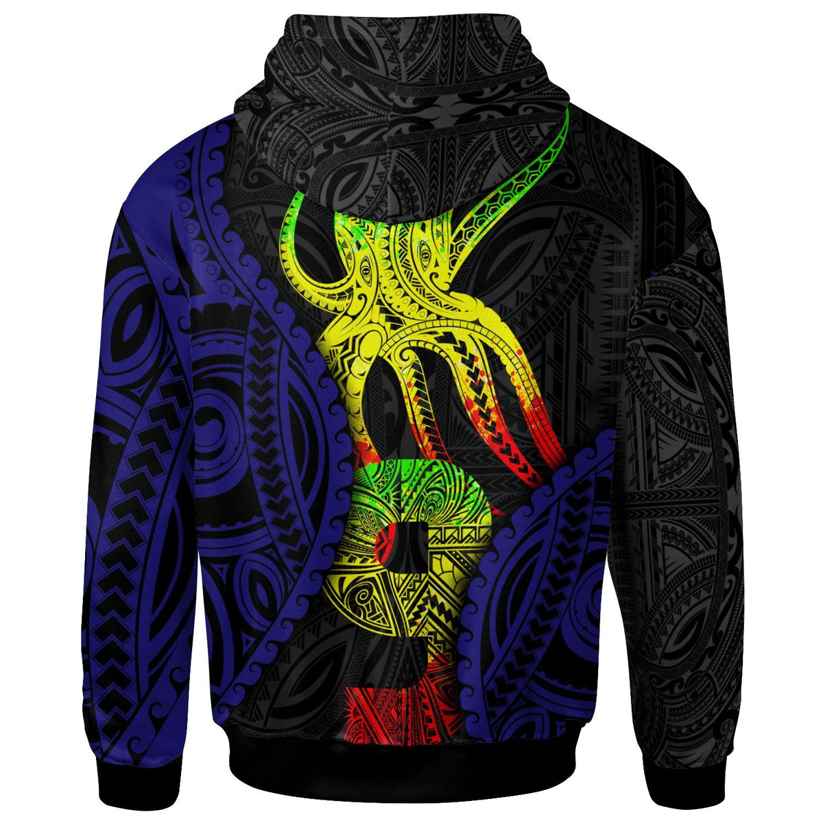 Polynesian Zip up Hoodie Polynesian Octopus Number Style Nine - Polynesian Pride