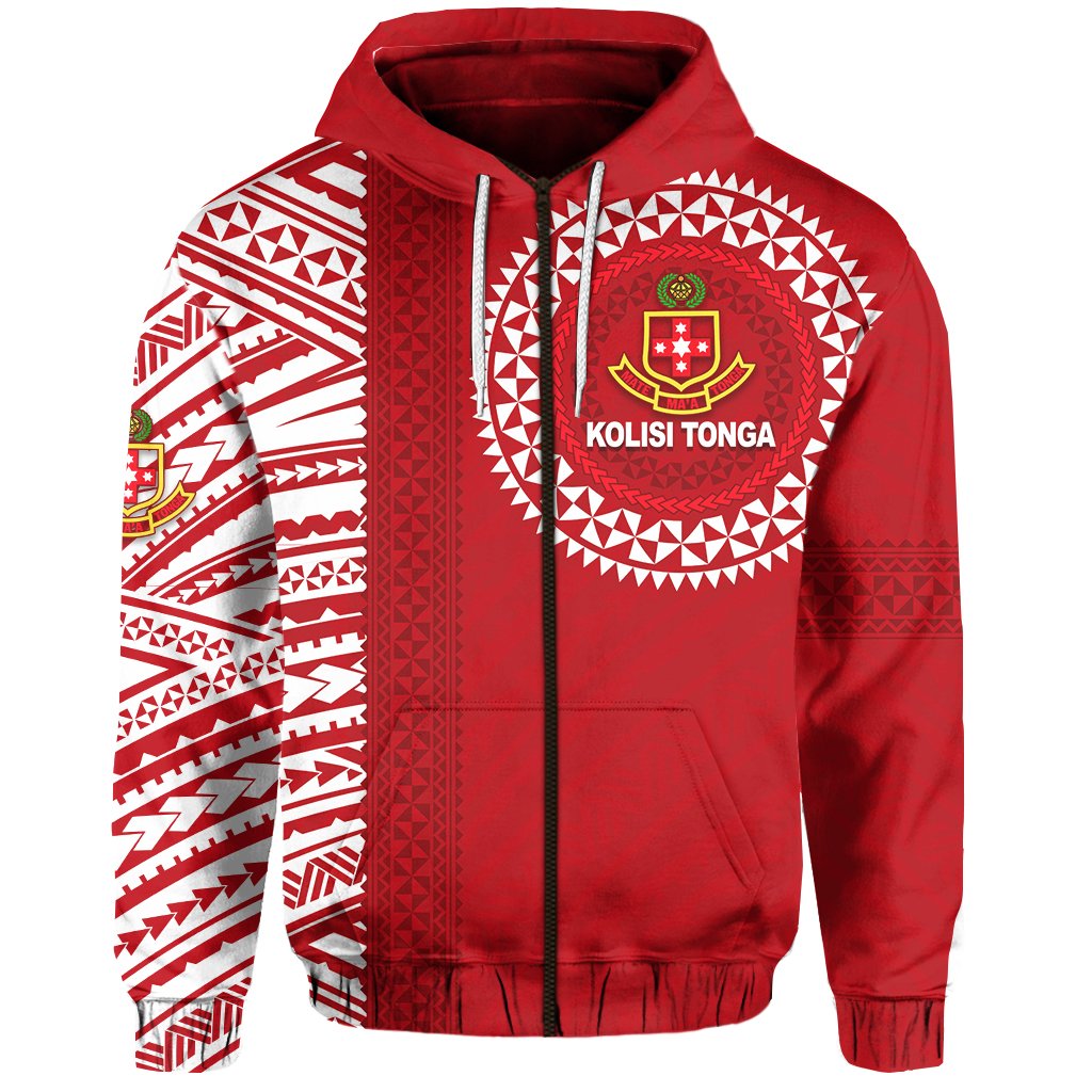 Custom Kolisi Tonga Zip Hoodie Newest - Polynesian Pride