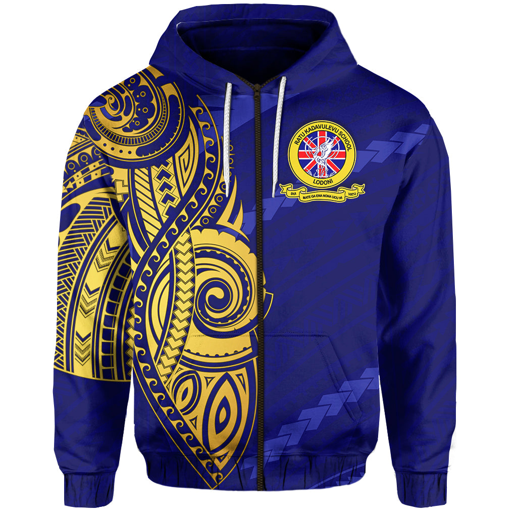 A.K.A (LODONIAN) Ratu Kadavulevu School Zip Hoodie RKS 02 LT13 Unisex Blue - Polynesian Pride