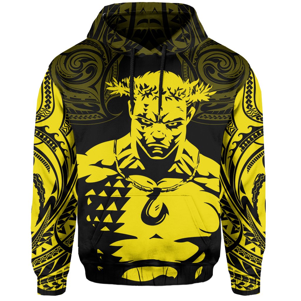 Hawaii Hook Polynesian Yellow Maui Hoodie - Polynesian Pride