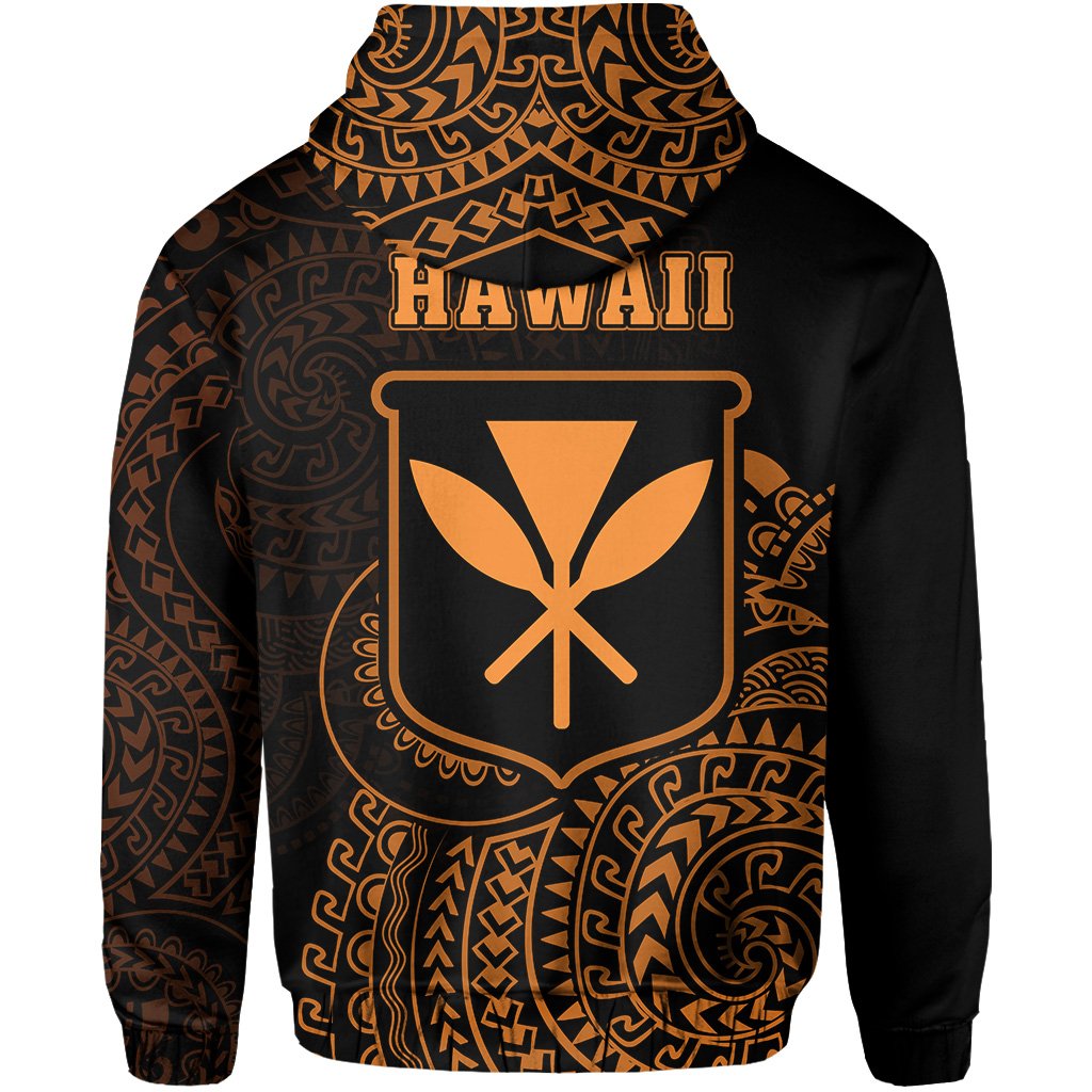 Polynesian Warrior Helmet Kanaka Maoli Hawaii Zip Hoodie - Polynesian Pride