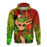 Custom Hawaii Hula Girl Reggae Hoodie LT2 - Polynesian Pride