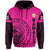 Polynesian Flag Seal of Hawaii Hoodie Pink - Polynesian Pride