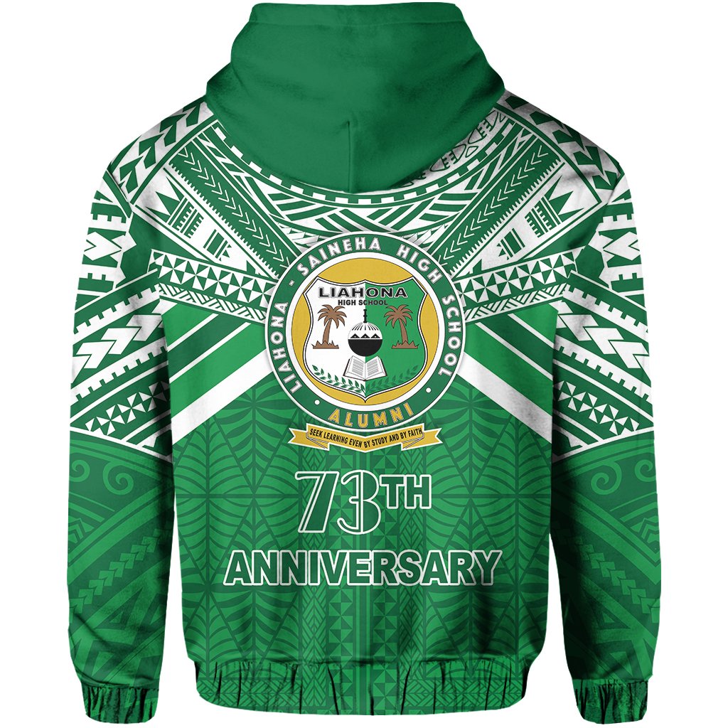 Custom Happy Anniversary Liahona Hoodie Tonga High School - Polynesian Pride