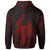 Guam Zip Hoodie Guam Seal Chamorro Tribal Red Color - Polynesian Pride