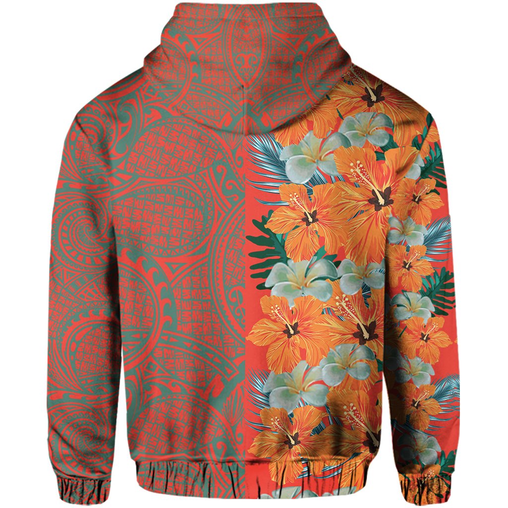 Tropical Polynesian Hawaiian Hoodie Haka Style - Polynesian Pride