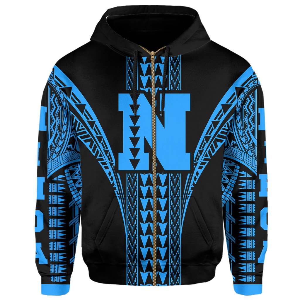 Nihoa Island Polynesian Hoodie Zip Comely Style - Polynesian Pride