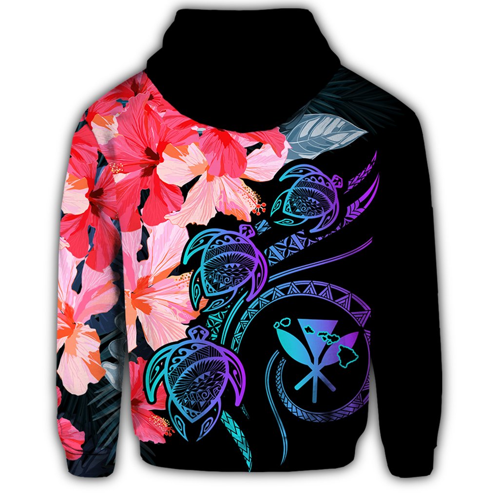 Hawaii Turtle Polynesian Tropical Hoodie Cora Style - Polynesian Pride