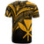 Hawaii Kanaka Maoli T-Shirt - Gold Color Cross Style