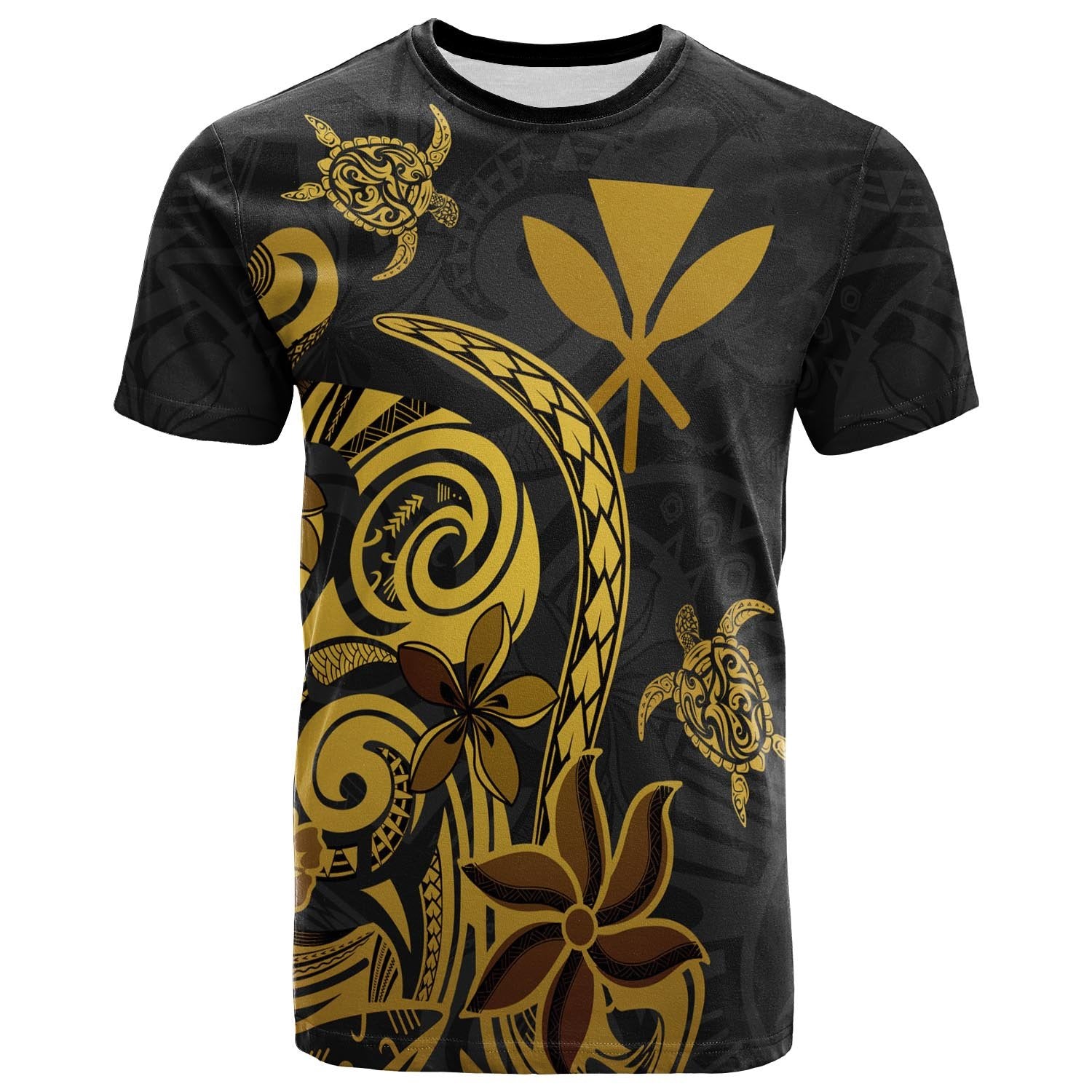 Hawaii Kanaka Maoli Custom T Shirt Folk Style Unisex Black - Polynesian Pride