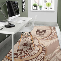 Kiribati Area Rug - Hibiscus Flowers Vintage Style - Polynesian Pride