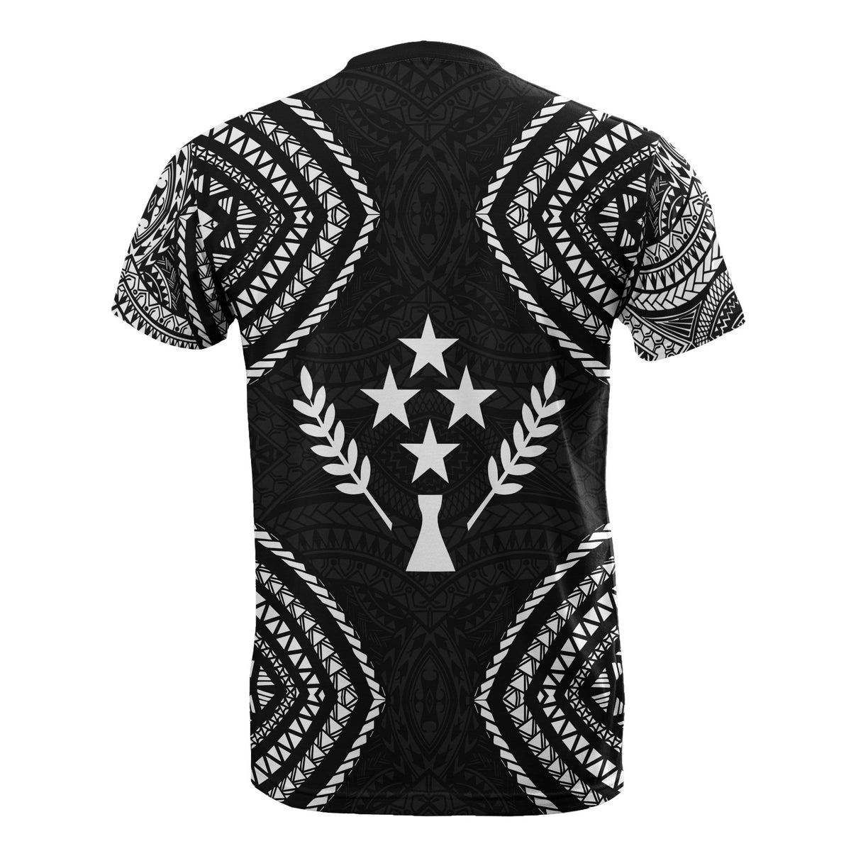 Kosrae Micronesia T Shirt Black Warrior Style - Polynesian Pride