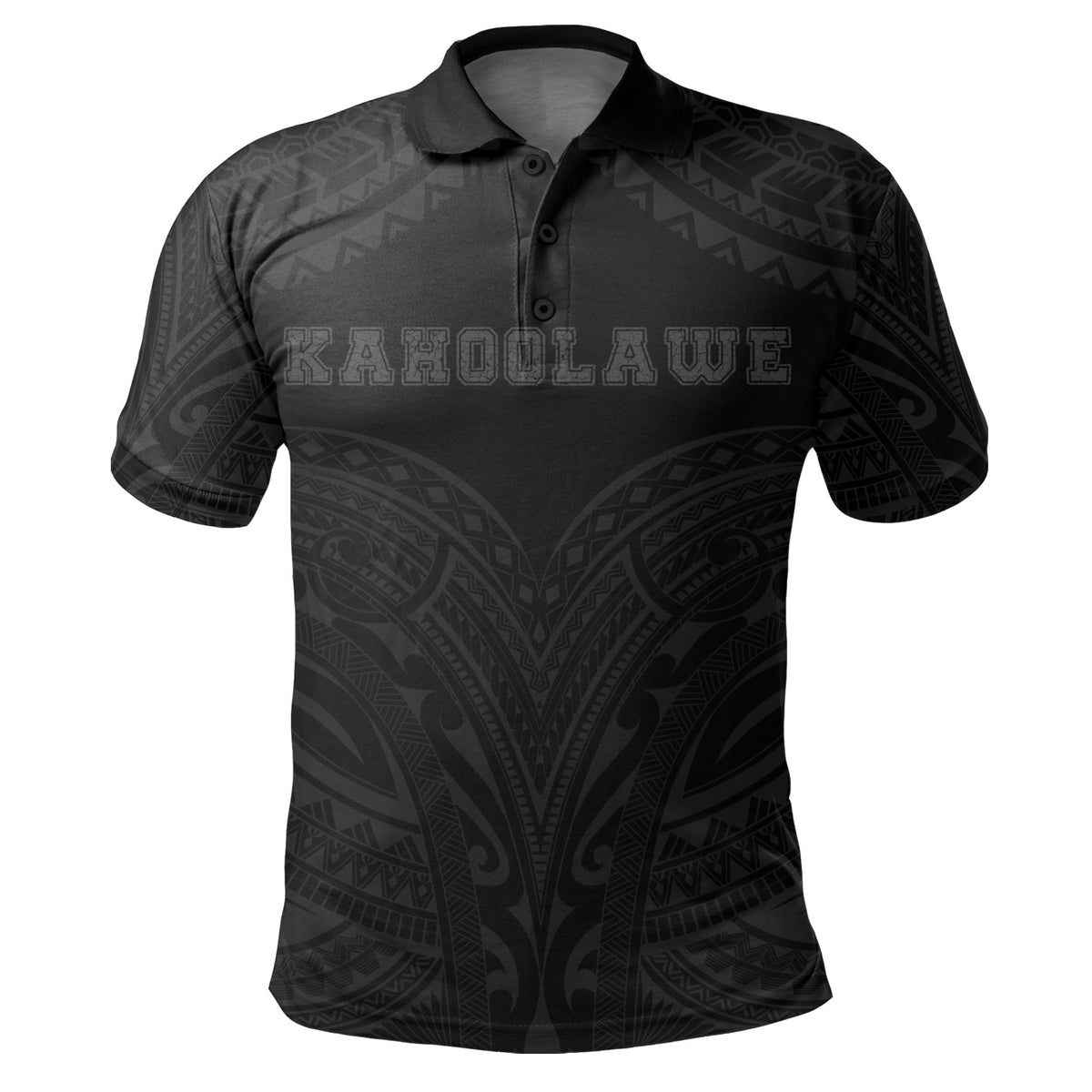 Hawaiian Kanaka Map Polynesian Kahoolawe Polo Shirt Grey Brad Style - Polynesian Pride