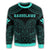 Hawaiian Kanaka Map Polynesian Kahoolawe Sweatshirt - Turquoise - Brad Style - AH - Polynesian Pride
