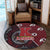 Hawaii - Kahuku High Round Carpet - AH Round Carpet Red - Polynesian Pride