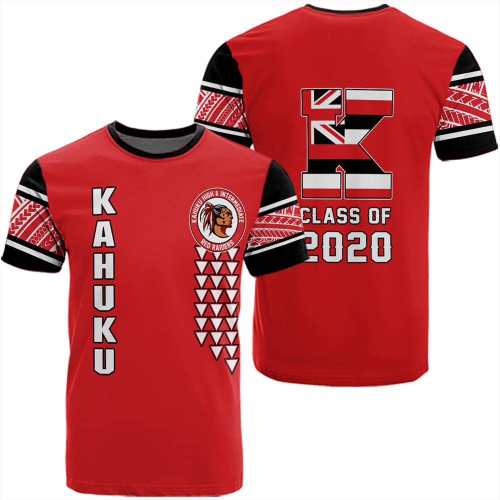 Custom Hawaii Kahuku High Custom Your Class T Shirt Unisex Red - Polynesian Pride