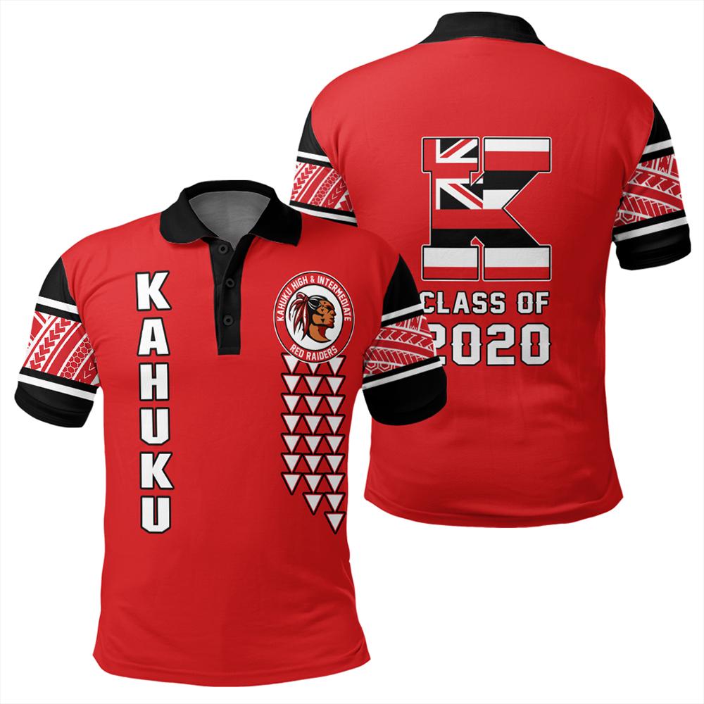 Custom Hawaii Polo Shirt Kahuku High Custom Your Class Polo Shirt Unisex Red - Polynesian Pride