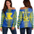 Hawaii - Kaiser High Women's Off Shoulder Sweatshirt AH Blue - Polynesian Pride