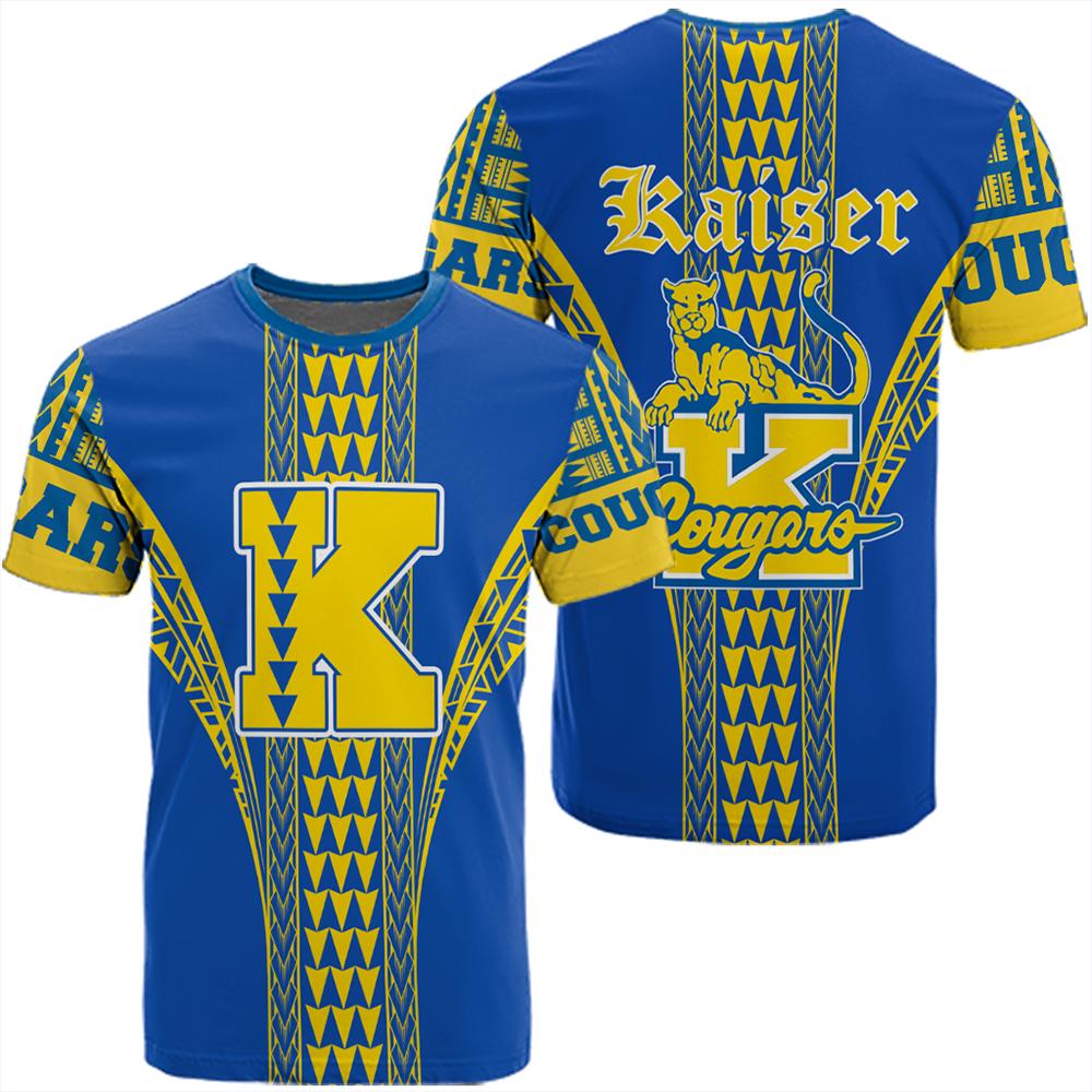 Hawaii Kaiser High T Shirt Unisex Blue - Polynesian Pride