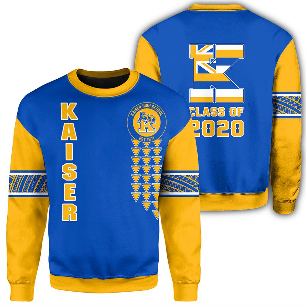 (Personalized) Hawaii - Kaiser High Custom Your Class Sweatshirt - AH Unisex Blue - Polynesian Pride