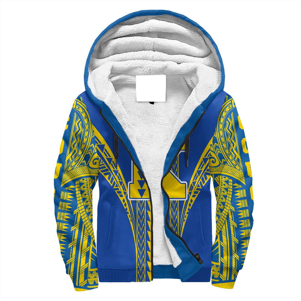 Hawaii - Kaiser High Sherpa Hoodie AH Blue - Polynesian Pride