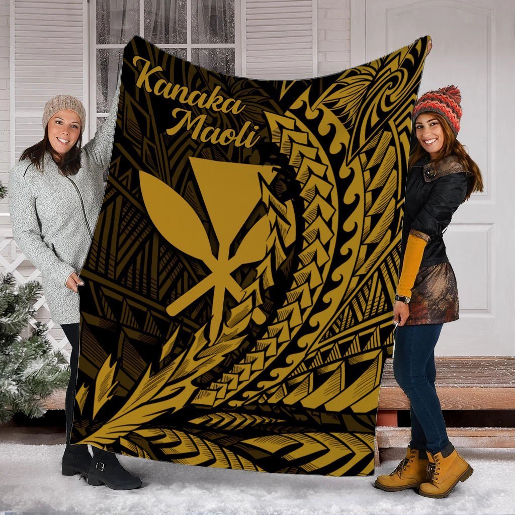 Hawaii Kanaka Maoli Premium Blanket - Wings style - Polynesian Pride