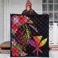 Hawaii Kanaka Maoli Premium Quilt - Tropical Hippie Style - Polynesian Pride