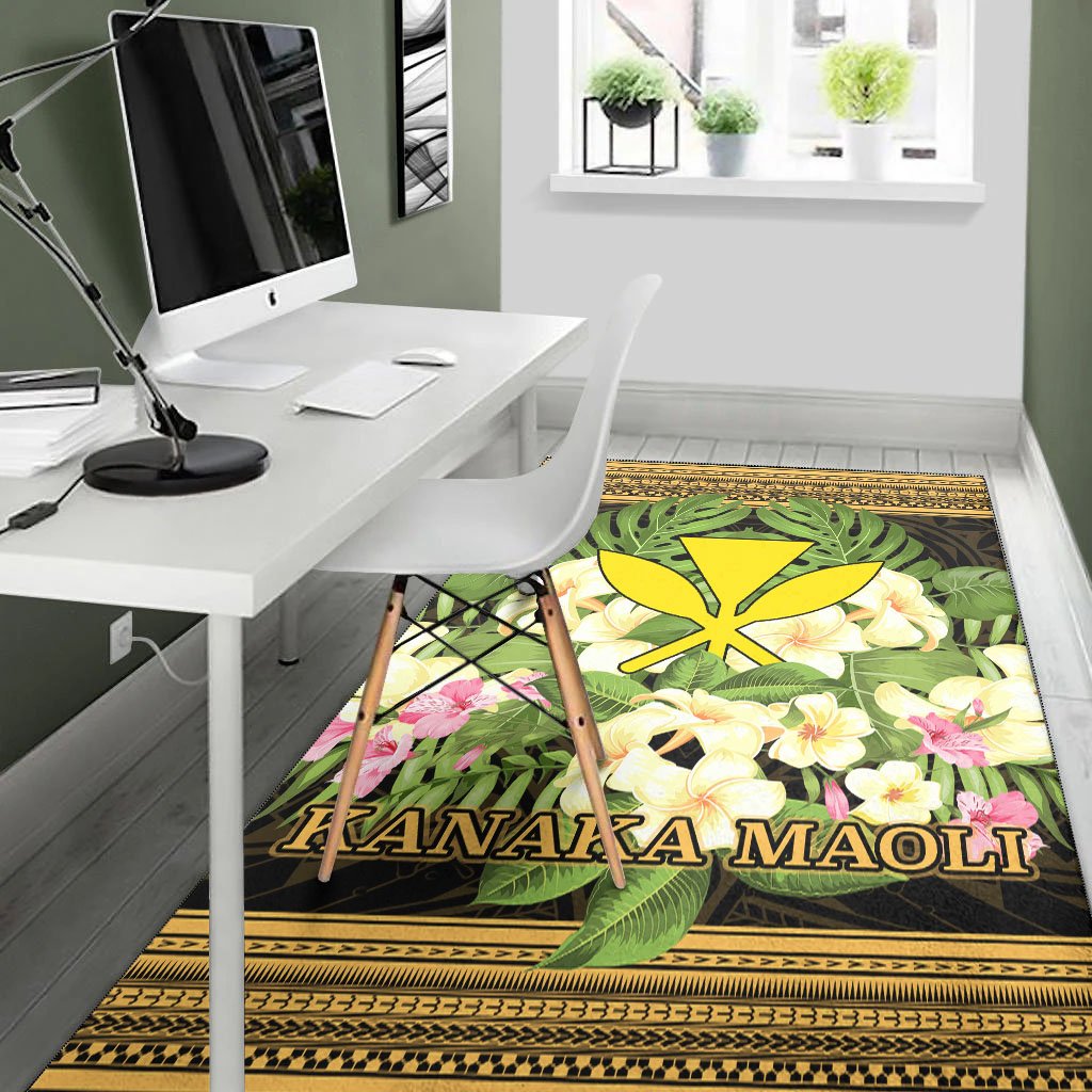 Hawaii Kanaka Maoli Area Rug - Polynesian Gold Patterns Collection - Polynesian Pride