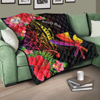 Hawaii Kanaka Maoli Premium Quilt - Tropical Hippie Style - Polynesian Pride