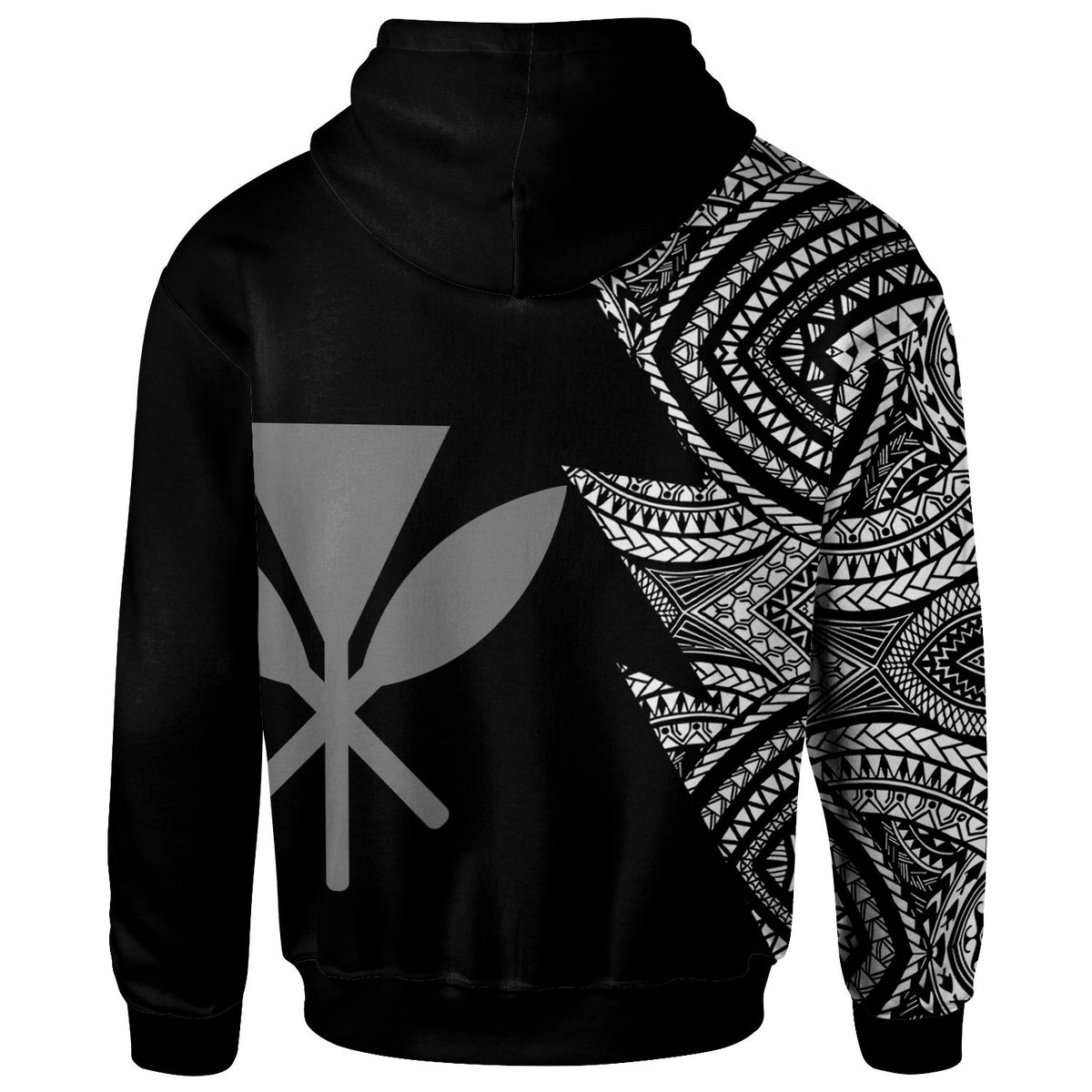 Hawaii Kanaka Maoli Custom Personalized Hoodie Flash Style White - Polynesian Pride