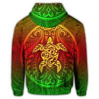 Kanaka Maoli Turtle Polynesian Zip Hoodie - Polynesian Pride