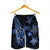 Kanaka Map Hibiscus Plumeria Turtle Art Blue Polynesian Men's Shorts - AH - Polynesian Pride