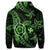 Kanaka Map Hibiscus Plumeria Turtle Art Green Polynesian Zip Hoodie - Polynesian Pride