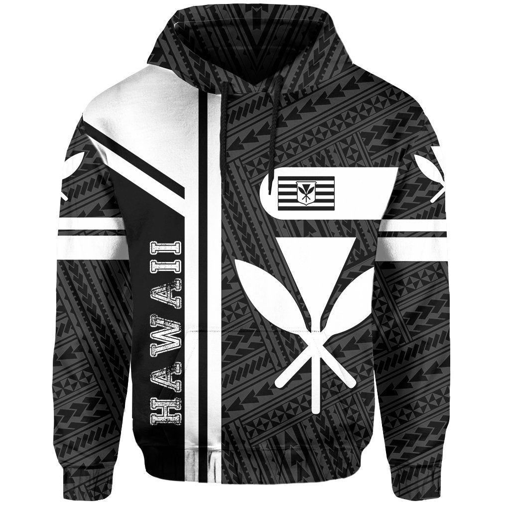 Kanaka Polynesian Hoodie White Morale Style - Polynesian Pride