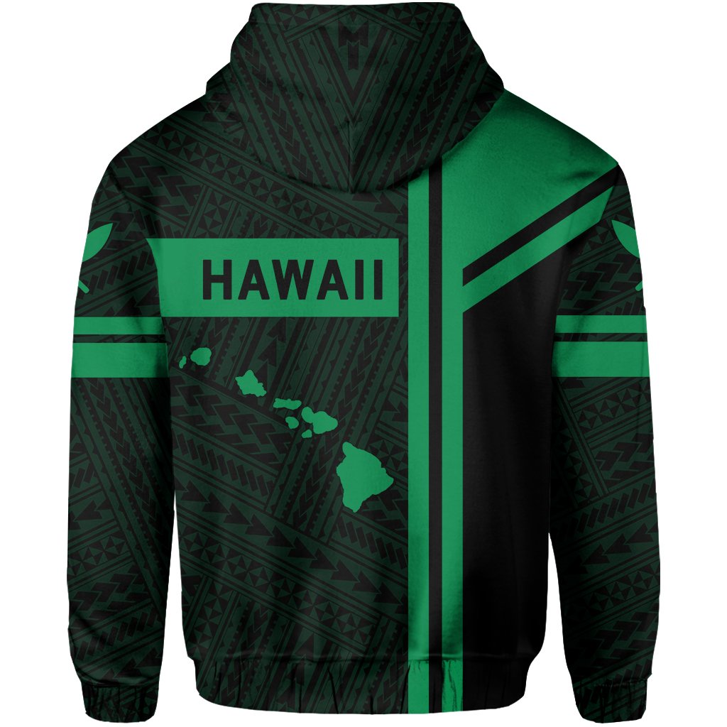 Kanaka Polynesian Hoodie Green Morale Style - Polynesian Pride