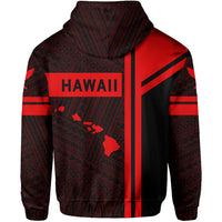 Kanaka Polynesian Zipper Hoodie Red Morale Style - Polynesian Pride