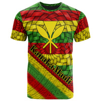 Hawaii Custom T Shirt Kanaka Maoli With Bamboo Patterns LT10 Yellow - Polynesian Pride