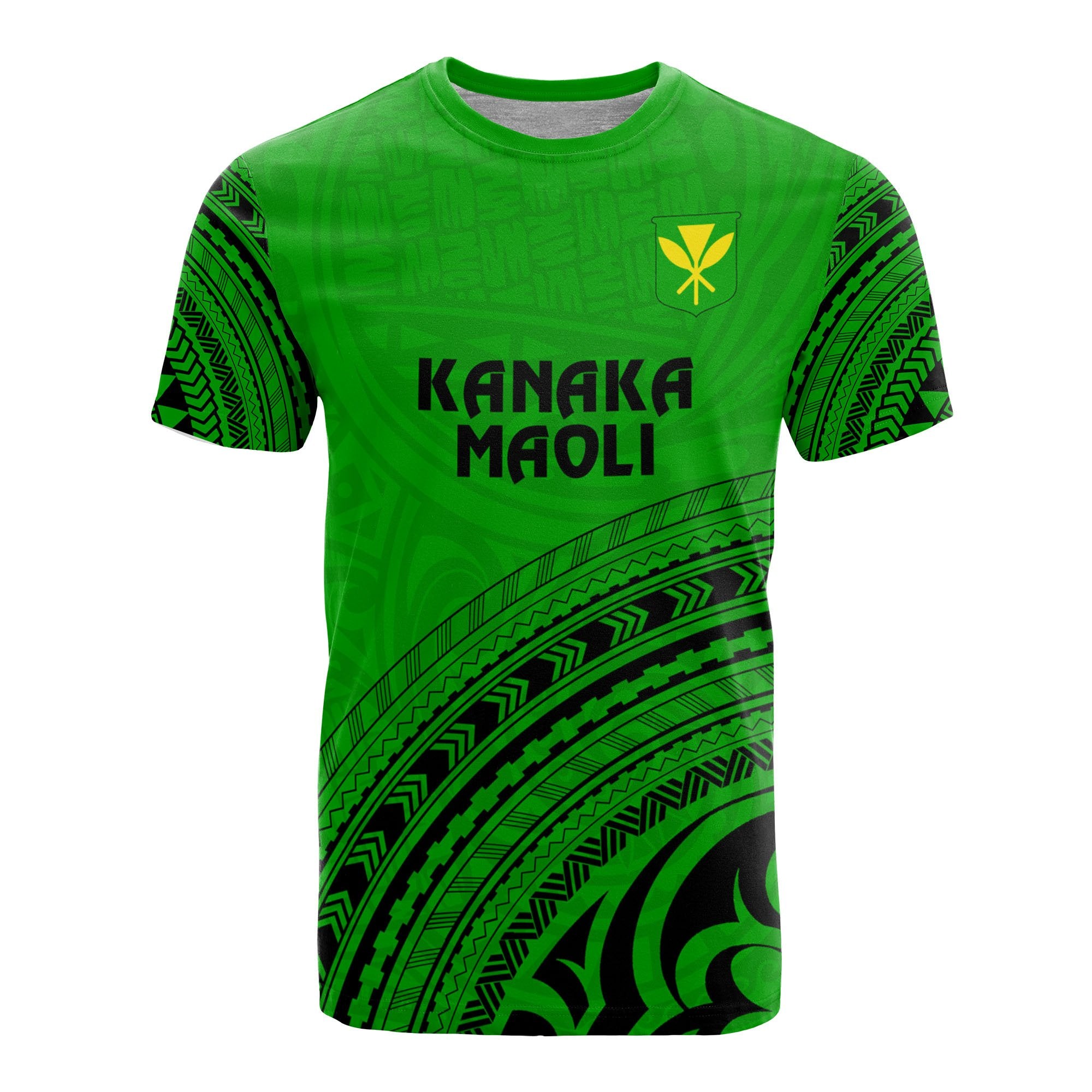 Hawaii All Over T Shirt Kanaka Maoli Polynesian Tribal Green Version Unisex Green - Polynesian Pride