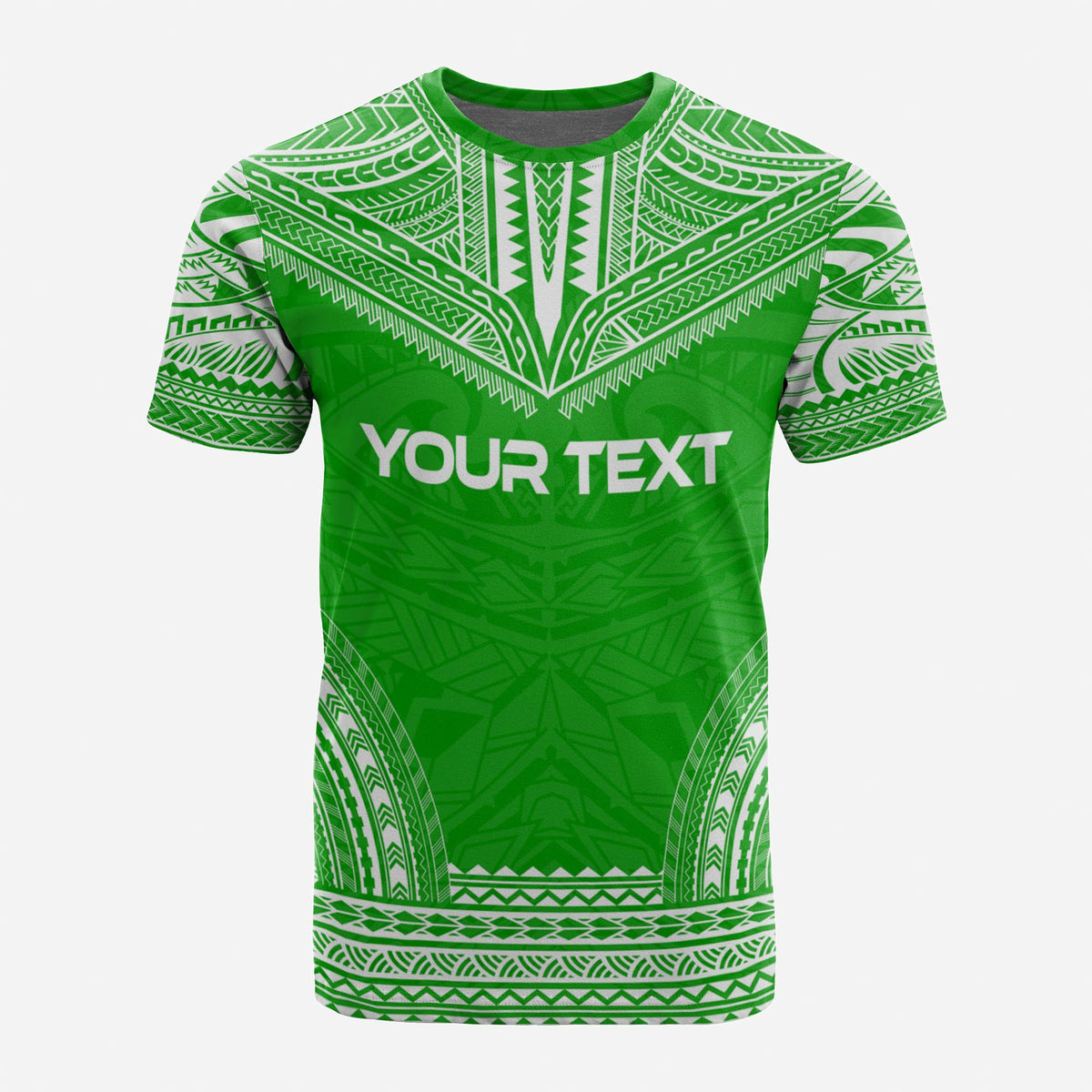 Hawaii Custom T Shirt Kanaka Maoli Polynesian Chief Tattoo Green Version - Polynesian Pride