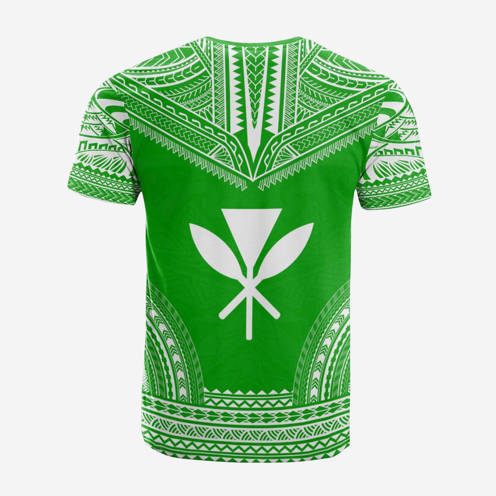 Hawaii Custom T Shirt Kanaka Maoli Polynesian Chief Tattoo Green Version Unisex Green - Polynesian Pride